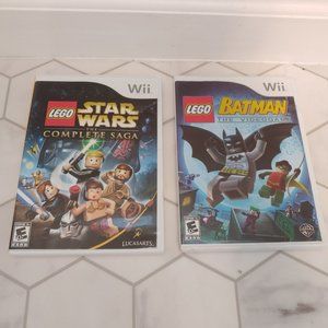 LEGO Star Wars: The Complete Saga (Wii, 2007) & Lego Batman (Wii 2008) Wii Games